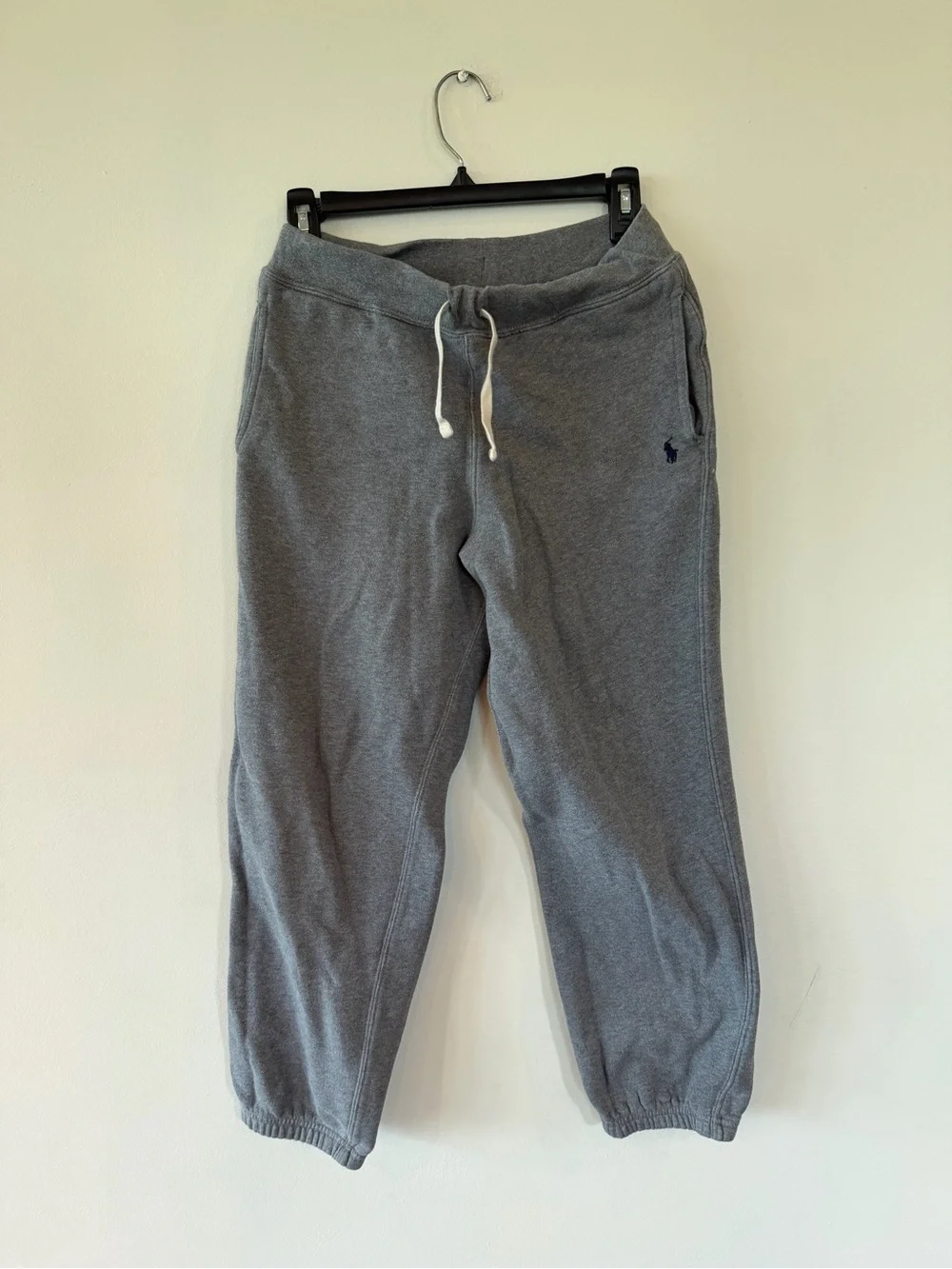 Ralph Lauren Boy’s Heather Gray Jogger Sweatpants with Drawstring
